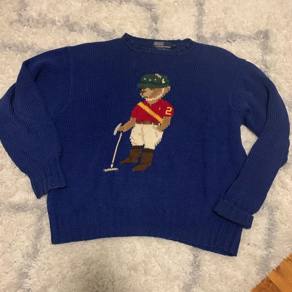 Vintage Polo Og 2 Bear Knit Sweater 